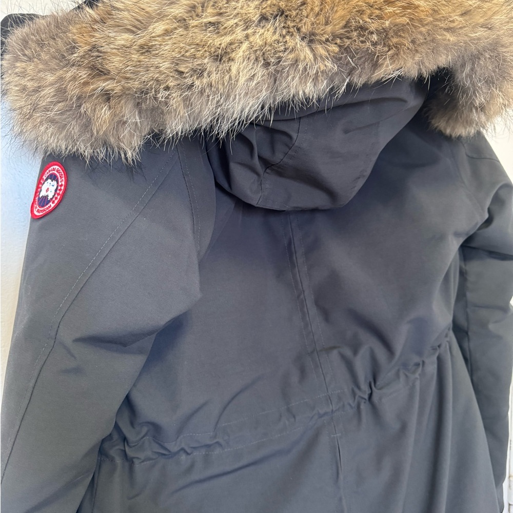 Canada Goose Rossclair - Graphite Grey Parka with Fur-Trim Hood - Picture 6 of 14